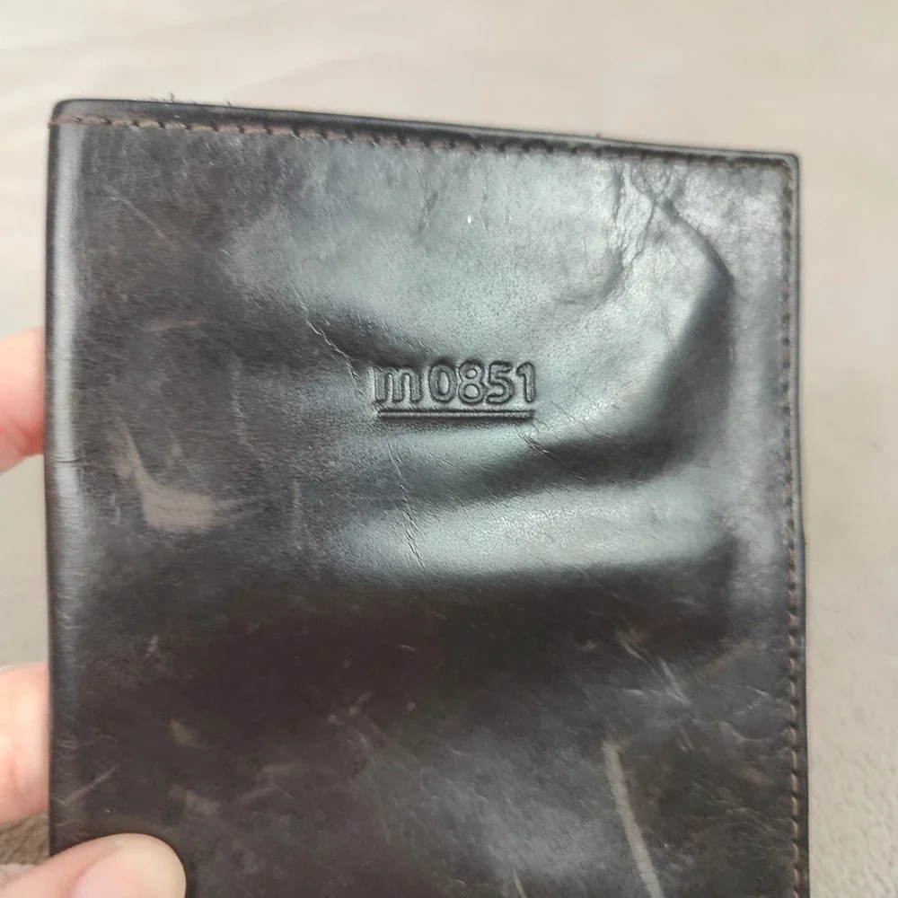 Shinola Detroit Mens Bifold Wallet Dark Brown Black American‎ Made Leather